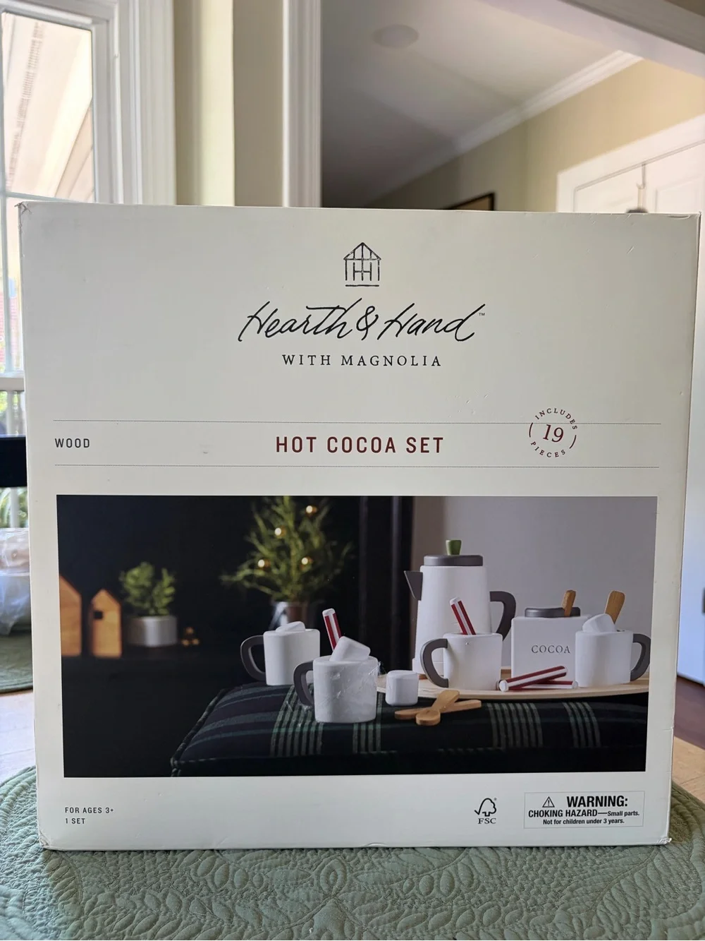 Hearth & Hand with Magnolia Child’s Wooden Hot Cocoa Set 19 Pieces From 2017 NIB